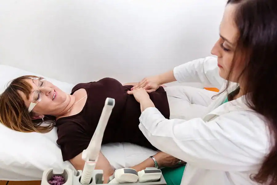 Gynecologist Examines Mature Woman